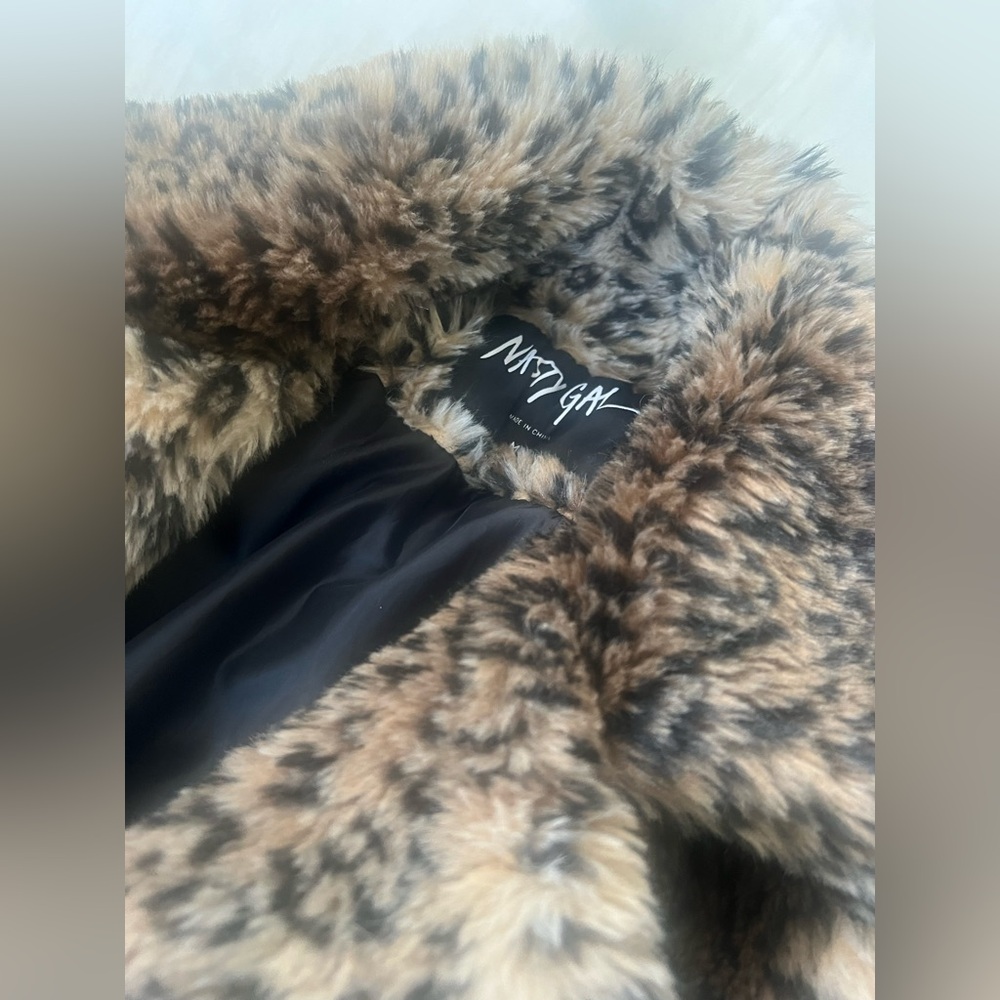 Leopard Faux Fur Teddy Coat - Picture 11 of 12